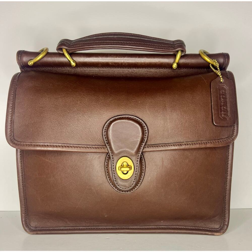 Vintage Coach Mahogany Leather Willis #9927 Crossbody bag